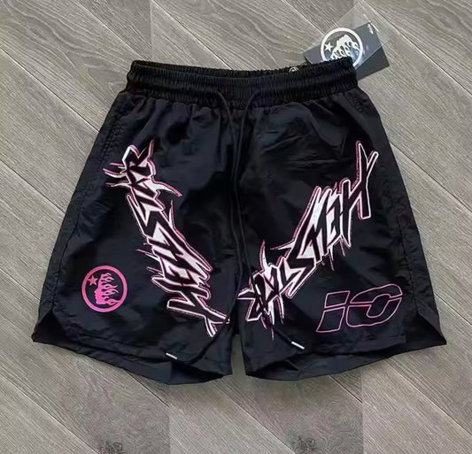 HELLSTAR waxed nylon shorts